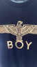 BOY LONDON夏男女同款T恤燙金老鷹logo印花百搭休閑潮牌短袖N(xiāo)01032 黑印金 XL 曬單實(shí)拍圖