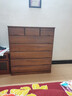 馮派 臥室實(shí)木斗柜五斗柜現代簡(jiǎn)約五斗櫥客廳抽屜式收納柜子儲物柜 菱形 100-6  咖啡色 曬單實(shí)拍圖