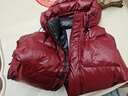 雅鹿羽絨馬甲男士新款短款時(shí)尚亮面可脫卸帽休閑外套 棗紅 170 曬單實(shí)拍圖