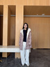 玖姿·安娜蔻休閑減齡連帽中長(cháng)款壓膠鵝絨羽絨服女2025冬季新款 粉紅 S 曬單實(shí)拍圖