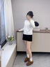 施洛瀾立體釘珠小花加厚毛衣外套女2025秋冬裝新款寬松洋氣針織開(kāi)衫外穿 白色 均碼 建議80-135斤 曬單實(shí)拍圖