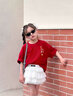 千丫丫兒童裝紅色短袖馬年本命年衣服2026新款男童女童純棉親膚上衣半袖 紅色-馬年生肖 140 cm 尺碼推薦【45-55斤】 曬單實(shí)拍圖