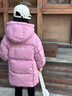 G.duck小黃鴨女童羽絨服冬季新款洋氣寶寶冬裝兒童加厚冬款短款棉服外套 西瓜紅 120 cm 曬單實(shí)拍圖