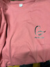 嘉好佳依純棉長(cháng)袖t恤女2025春秋新款時(shí)尚寬松顯瘦減齡圓領(lǐng)百搭上衣打底衫 飛字母【樹(shù)莓粉】 XL 碼【120-135斤】 曬單實(shí)拍圖