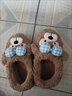 曇蓓漫棉拖鞋女包跟秋冬季新款可愛(ài)卡通居家毛絨保暖防滑厚底月子毛毛鞋 可愛(ài)小熊棉拖【藍色蝴蝶結】 36-37 【建議35-36腳】 曬單實(shí)拍圖