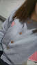 津炳勝針織外套女秋季開(kāi)衫毛衣長(cháng)袖上衣外搭寬松卡通甜美美式洋氣款衛衣 灰色貼布小狗【舒適百搭丨輕柔保暖】 均碼 【建議80-115斤】 曬單實(shí)拍圖