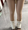 茉尋楊穎同款光腿神器紐扣款可拆卸超自然連褲襪踩腳中膚色薄絨款 曬單實(shí)拍圖