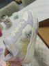 特步童鞋兒童板鞋女童小童革面皇冠裝飾防滑耐磨緩震高幫魔術(shù)貼板鞋 特步白/復古粉 33 曬單實(shí)拍圖