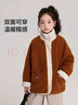 布丁哈魯【雙面穿】女童彩色小標厚款棉服秋冬新品中大童寬松簡(jiǎn)約百搭外套 曬單實(shí)拍圖