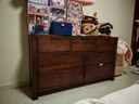 源氏木語(yǔ)全實(shí)木橡木五斗柜收納七斗柜臥室客廳家具電視柜簡(jiǎn)約抽屜儲物柜子 胡桃色五斗柜95.9*40.2*96.3cm 整裝 曬單實(shí)拍圖