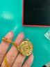 中國黃金（CHINA GOLD）八寶羅盤(pán)黃金項鏈女國風(fēng)百搭足金圓盤(pán)吊墜首飾節日生日禮物送老婆 【中金禮盒】八寶羅盤(pán)項鏈【棕繩】 約2.1g 曬單實(shí)拍圖