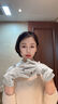 十竹仿麂皮絨手套女冬季新款加絨保暖防寒觸屏騎行開(kāi)車(chē)防風(fēng)寒手套觸屏 米白色【可觸屏】修飾手型不臃腫 曬單實(shí)拍圖