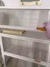 美億萊廚房置物架落地多層置物柜帶門(mén)微波爐電器多功能櫥柜餐邊柜儲物柜 白【加厚碳鋼】3層【60*42*80cm】 曬單實(shí)拍圖