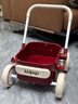 kidpop嬰兒學(xué)步車(chē)多功能實(shí)木手推車(chē)可調速防側翻兒童玩具周歲禮物復古紅 曬單實(shí)拍圖