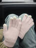 巨晶秋冬季豆豆魚(yú)可愛(ài)女冬針織手套可觸屏保暖帶孔分指毛線(xiàn)手套學(xué)生X1 豆豆魚(yú)款粉色 【可露手指 可觸屏】 曬單實(shí)拍圖