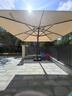 紫葉戶(hù)外遮陽(yáng)傘庭院傘戶(hù)外傘花園傘太陽(yáng)傘室外別墅露臺院子方形羅馬傘 3.3米方淺卡其色【保8年不褪色，420斤水箱】 曬單實(shí)拍圖
