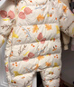 迷你巴拉【三防】巴拉羽絨連體衣嬰兒衣服寶寶萌趣爬服加厚2025秋冬新款 黃紅色調00336-小鹿黃 【防水防油污】 80 cm 【充絨量70.9g】 曬單實(shí)拍圖