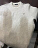 太平鳥(niǎo)男裝毛衣胸口刺繡漸變色針織上衣BWEBE3112 卡其色 第二批 L 曬單實(shí)拍圖