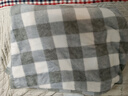 無印良品毛毯加厚加絨法蘭絨春秋季午睡毯子被子兒童午睡毯150x200cm 灰格 曬單實(shí)拍圖