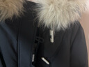 LAGOGO墨冬絨冕毛領(lǐng)長(cháng)款羽絨服拉谷谷2025冬新款溫暖簡(jiǎn)約黑色外套 黑色 S 曬單實(shí)拍圖