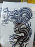 淇絲蔓圖騰刺青紋身貼持久男女防水半臂火焰 蝎子 滴血狼頭仿真胸前手臂 一套2張S002+S012 曬單實(shí)拍圖