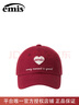 EMIS心形標志棒球帽休閑百搭大頭圍鴨舌帽男女同款帽子遮陽(yáng)帽 心形標志棒球帽-紅色 曬單實(shí)拍圖