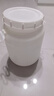 固鄉 加厚塑料桶 帶蓋水桶 酵素桶 發(fā)酵桶 儲水桶 大號密封桶 釀酒桶 圓桶（配內蓋）白色25L 曬單實(shí)拍圖