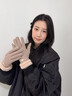 啄木鳥(niǎo)手套女冬天加絨加厚可愛(ài)保暖防風(fēng)防寒騎車(chē)開(kāi)車(chē)觸屏騎行棉手套冬季 卡其色【女款】 曬單實(shí)拍圖