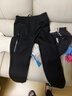 斐樂(lè )（FILA）官方冬季新款男子加絨保暖長(cháng)褲針織直筒運動(dòng)褲子百搭通勤休閑長(cháng)褲 【加絨版】正黑色-BK L 175/84A 曬單實(shí)拍圖