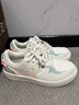 特步板鞋女鞋小白鞋運動(dòng)鞋2025年冬季新款休閑鞋皮面低幫女滑板鞋子女 米綠-0064 38 曬單實(shí)拍圖