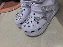卡駱馳（CROCS）檀健次同款經(jīng)典泡芙洞洞鞋百舒適男沙灘鞋女鞋休閑鞋|207521 霜紫色-5BO 36 (220mm) 37 曬單實(shí)拍圖