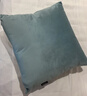foojo抱枕天鵝絨純色沙發(fā)抱枕靠墊靠背原創(chuàng  )印染傳統色天青色 曬單實(shí)拍圖