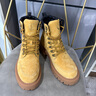 卡賓馬丁靴男靴春季新款航母聯(lián)名款高幫工裝靴百搭厚底增高靴子男潮鞋 駝色 41 【標準皮鞋尺碼】 曬單實(shí)拍圖