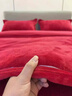 雅鹿床上用品牛奶絨床蓋四件套床裙款加厚夾棉花邊床單珊瑚絨法蘭絨冬 靈動(dòng)粉 （加厚款 一套重達10斤） 1.8m床 床蓋款 四件套-被套200*230cm 曬單實(shí)拍圖