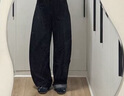 優(yōu)衣庫女裝男裝寬松廓形牛仔褲/彎刀鐮刀褲子25秋冬新款479000 69 藏青色 23 /150/58A 曬單實(shí)拍圖