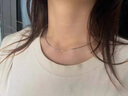 老鳳祥99足銀項鏈女生純銀配鏈單鏈子無(wú)吊墜鎖骨鏈裸鏈素鏈簡(jiǎn)約時(shí)尚飾品 L-D65足銀閃菱鏈-約46cm（只發(fā)閃菱鏈） 曬單實(shí)拍圖