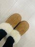 百思圖2025冬季新款真皮厚底毛毛鞋加絨保暖女勃肯拖鞋N8138DH5【預售】 駝色 36 曬單實(shí)拍圖