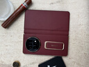 智父oppo find n5手機殼oppofind n5折疊屏保護套超薄中軸全包防摔oppo findn5真皮腕帶支架高級感外殼 【瑞紅色】頭層牛皮*磁吸腕帶*旋轉支架 曬單實(shí)拍圖