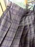 紫涵（ZIHAN）紫涵格紋中長(cháng)款百褶裙女秋季學(xué)院風(fēng)高腰顯瘦A字半身裙子 紅格 M 曬單實(shí)拍圖