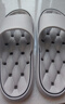 七色紡漏水拖鞋男踩屎感浴室鏤空厚底防滑情侶洗澡居家用女涼拖 灰42-43 曬單實(shí)拍圖