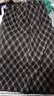 百圖（betu）女裝2025年冬季新款半身裙高級感氣質(zhì)格紋后開(kāi)叉高腰裙子2510T74 咖色格 L 曬單實(shí)拍圖