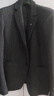 羅蒙（ROMON）西服男秋季商務(wù)修身西裝外套男士職業(yè)正裝結婚禮服 黑灰色 XL 曬單實(shí)拍圖