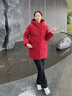 波司登（BOSIDENG）新款羽絨服女短款送媽媽新年騏驥紅連帽加厚90絨商場(chǎng)同款休閑外套 【店長(cháng)推薦】【新年紅】醇酒紅|1856 S 160/84A 體重約110-130斤 曬單實(shí)拍圖