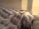 法·瑪莎 FAV MARTHA德國加厚冬毛毯子2025新款沙發(fā)毯午睡小蓋被辦公室床上用 云霧-藍灰 加絨加厚兔毛絨毛毯 160x200cm(小號-保暖絨毛毯) 曬單實(shí)拍圖