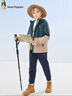 暇步士（Hush Puppies）童裝兒童三防外套秋冬季男女童戶(hù)外加絨風(fēng)衣外套 燕麥卡其 150 曬單實(shí)拍圖