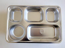 圣爾頓304不銹鋼快餐盤(pán)商用食堂分菜盤(pán)餐盒學(xué)校餐盤(pán)飯盒加深五格餐盤(pán) 曬單實(shí)拍圖