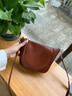 妙麗MILLIE'S真皮包包女2025新款純色高顏值單肩包小眾百搭斜挎包 焦糖棕 曬單實(shí)拍圖