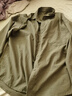 Foss Phil長(cháng)袖襯衫男士春秋季日系純色休閑高級感襯衣外套男G2510卡其2XL 曬單實(shí)拍圖