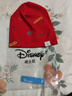 迪士尼（Disney）單層中大兒童純棉帽子圍脖套裝男童女童帽子薄款全棉透氣潮款秋季 熊貓大紅帽 適合3-12歲 純棉單層 曬單實(shí)拍圖