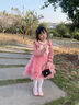 安妮優(yōu)兒（Anneyol）女童連衣裙冬款公主裙2026新款兒童秋冬裝裙子小女孩冬季加絨裙子 粉色加絨 +同款發(fā)飾 110 曬單實(shí)拍圖